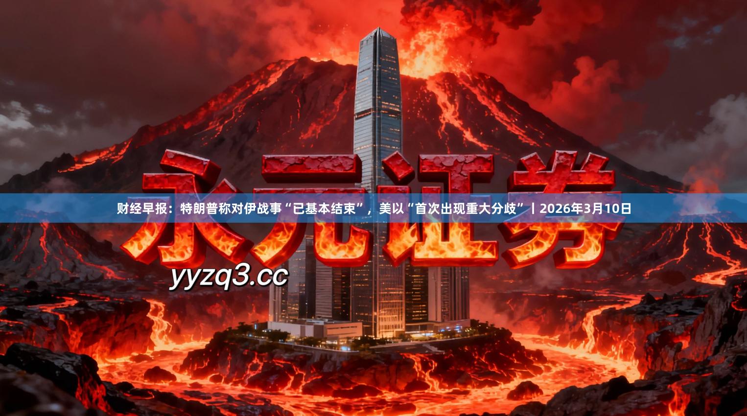 财经早报：特朗普称对伊战事“已基本结束”，美以“首次出现重大分歧”丨2026年3月10日